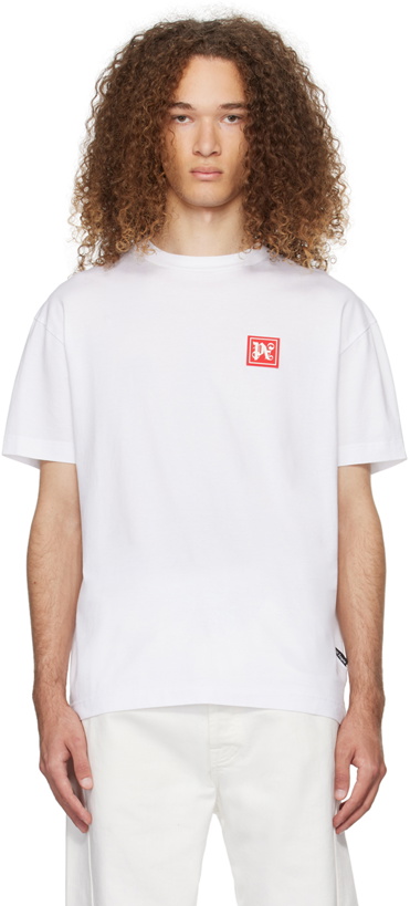 Photo: Palm Angels White Ski Club Classic T-Shirt
