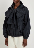 Moncler Pecher Bow-effect Hooded Shell Jacket Dark Blue