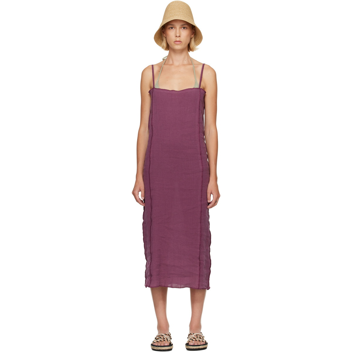 Baserange Purple Shok Slip Midi Dress