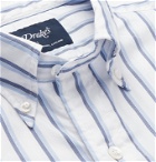 Drake's - Button-Down Collar Striped Cotton Oxford Shirt - Blue