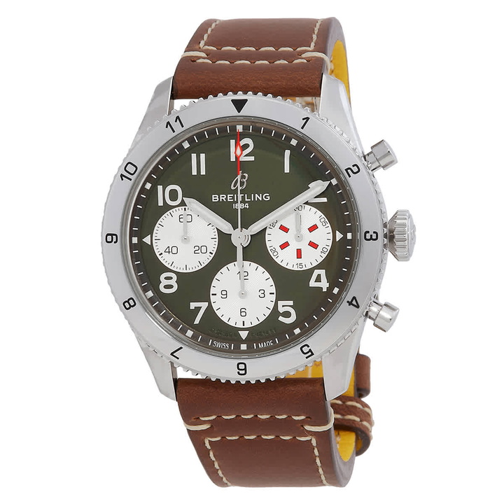 Photo: Breitling Chronograph Automatic Green Dial Watch A233802A1L1X1