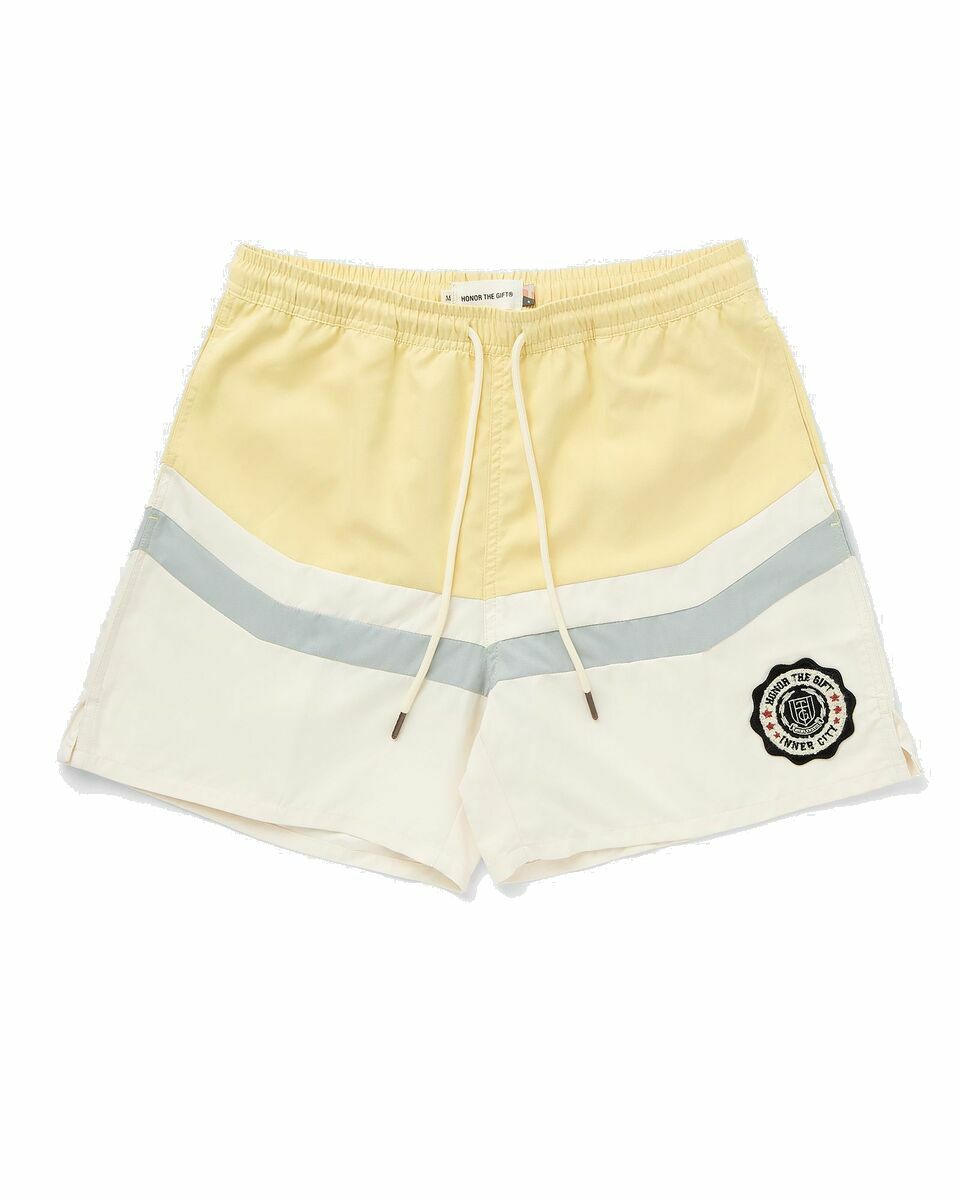Photo: Honor The Gift Brushed Poly Track Short Yellow/Beige - Mens - Sport & Team Shorts