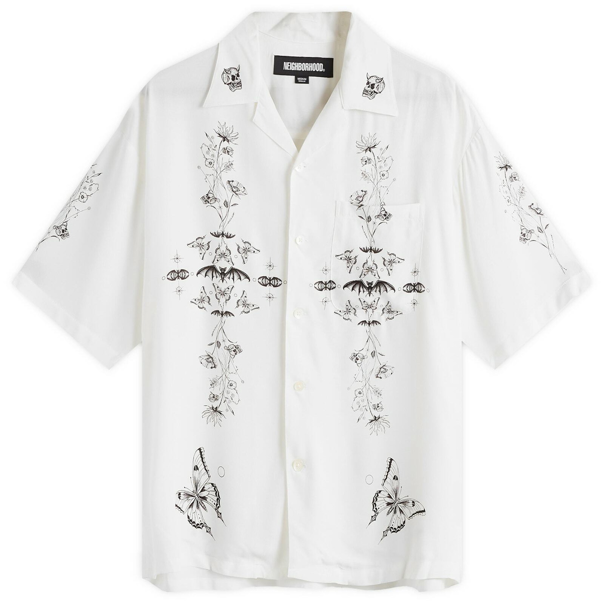 【コンビニ受取対応商品】 Nh Men's Neighborhood × White in Ss Shirt Hawaiian . Woo Dr トップス
