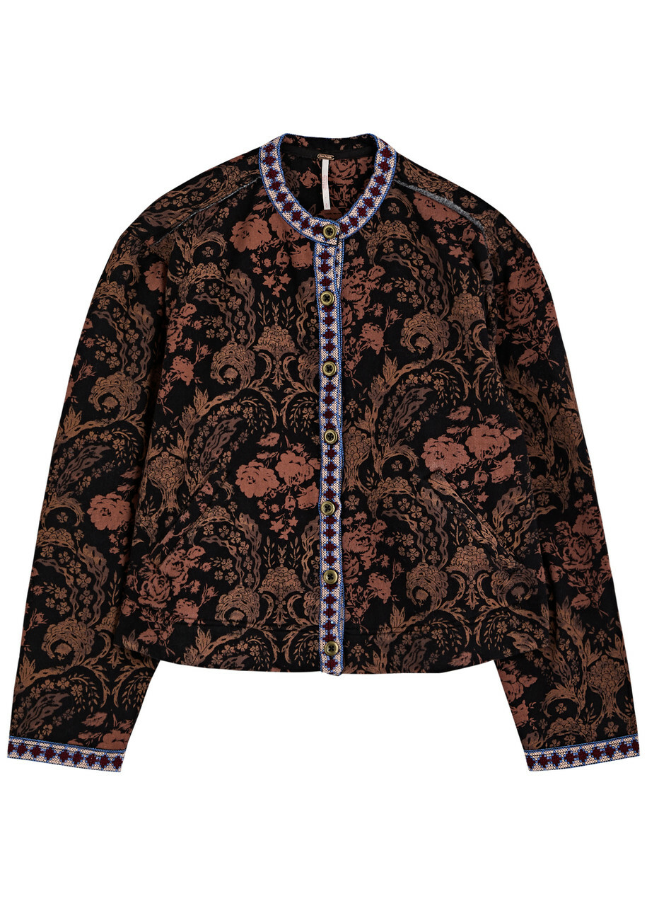 Free People Drifter Paisley-printed Cotton-blend Sweatshirt Brown