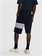 THOM BROWNE - Intarsia Stripes Cotton Jersey Shorts