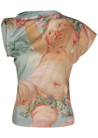 Vivienne Westwood Hebo Asymmetric Printed Cotton top Multicoloured