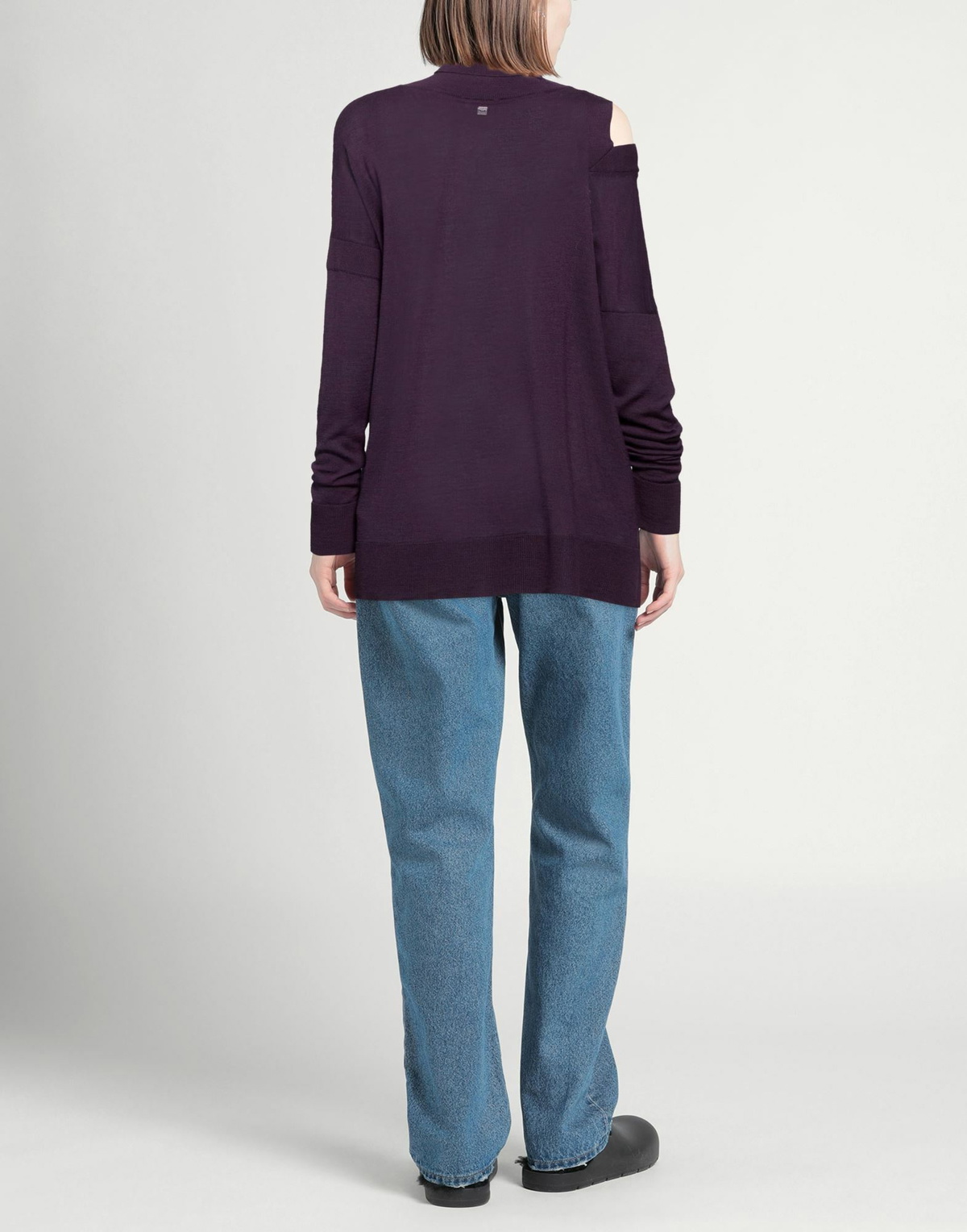 Manila Grace Womens Turtleneck Dark in Purple