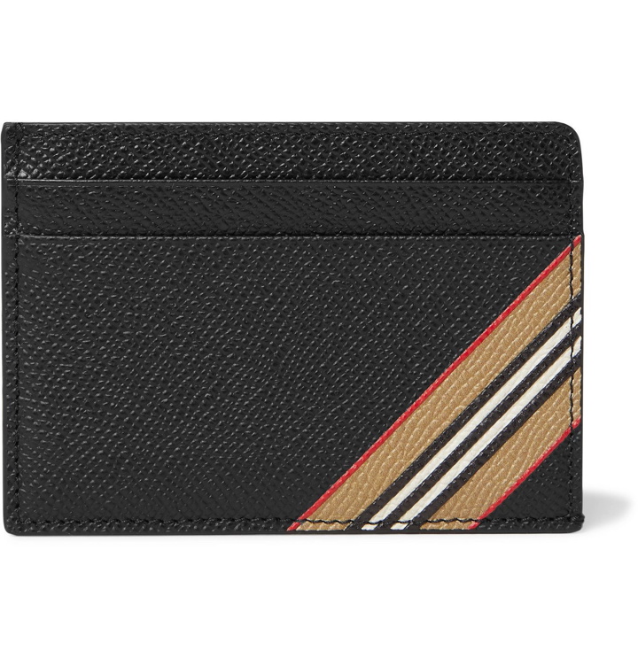 Photo: Burberry - Striped Full-Grain Leather Cardholder - Black