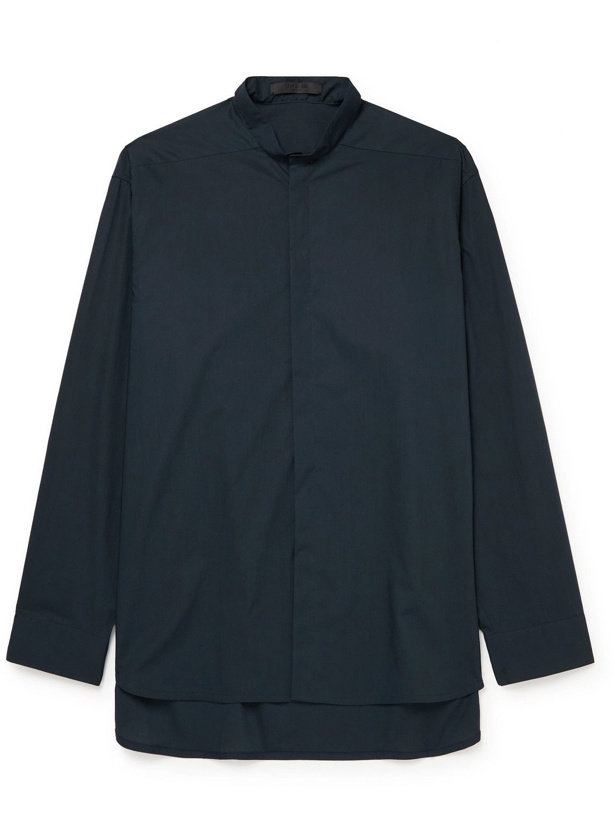 Photo: Fear of God - Grandad-Collar Cotton Shirt - Blue