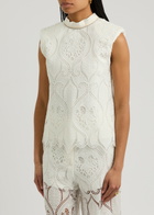 Lug Von Siga Linda Broderie Anglaise top Off White