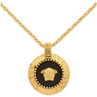Versace Gold Round Medusa Pendant Necklace