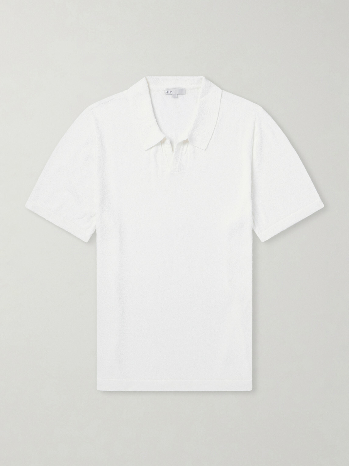 Onia - Cotton-Blend Terry Polo Shirt - Neutrals