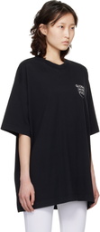 VETEMENTS Black 'Global MF' T-shirt