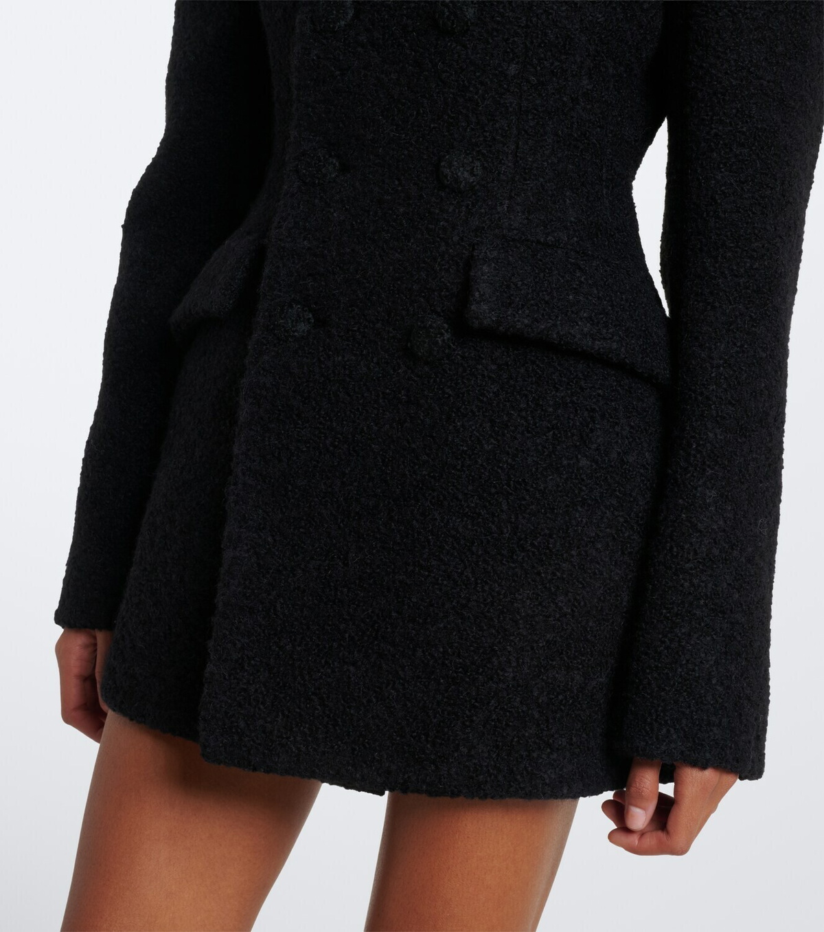Wardrobe.NYC Alpaca and wool-blend bouclé blazer dress