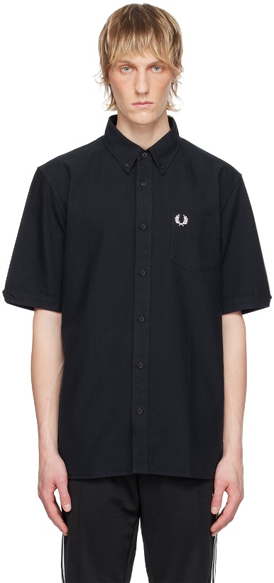 Photo: Fred Perry Navy Embroidered Shirt
