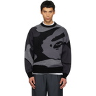 BAPE Black & Gray Mega Abc Camo Knit Crewneck Sweater