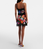 Dolce&Gabbana Lace-trimmed floral minidress
