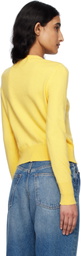 GUIZIO Yellow Emelie Cropped Cardigan