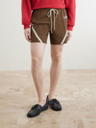 Cherry Los Angeles - Straight-Leg Logo-Print Woven Shorts - Brown