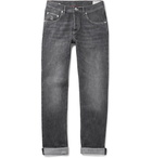 Brunello Cucinelli - Washed Selvedge Denim Jeans - Men - Blue