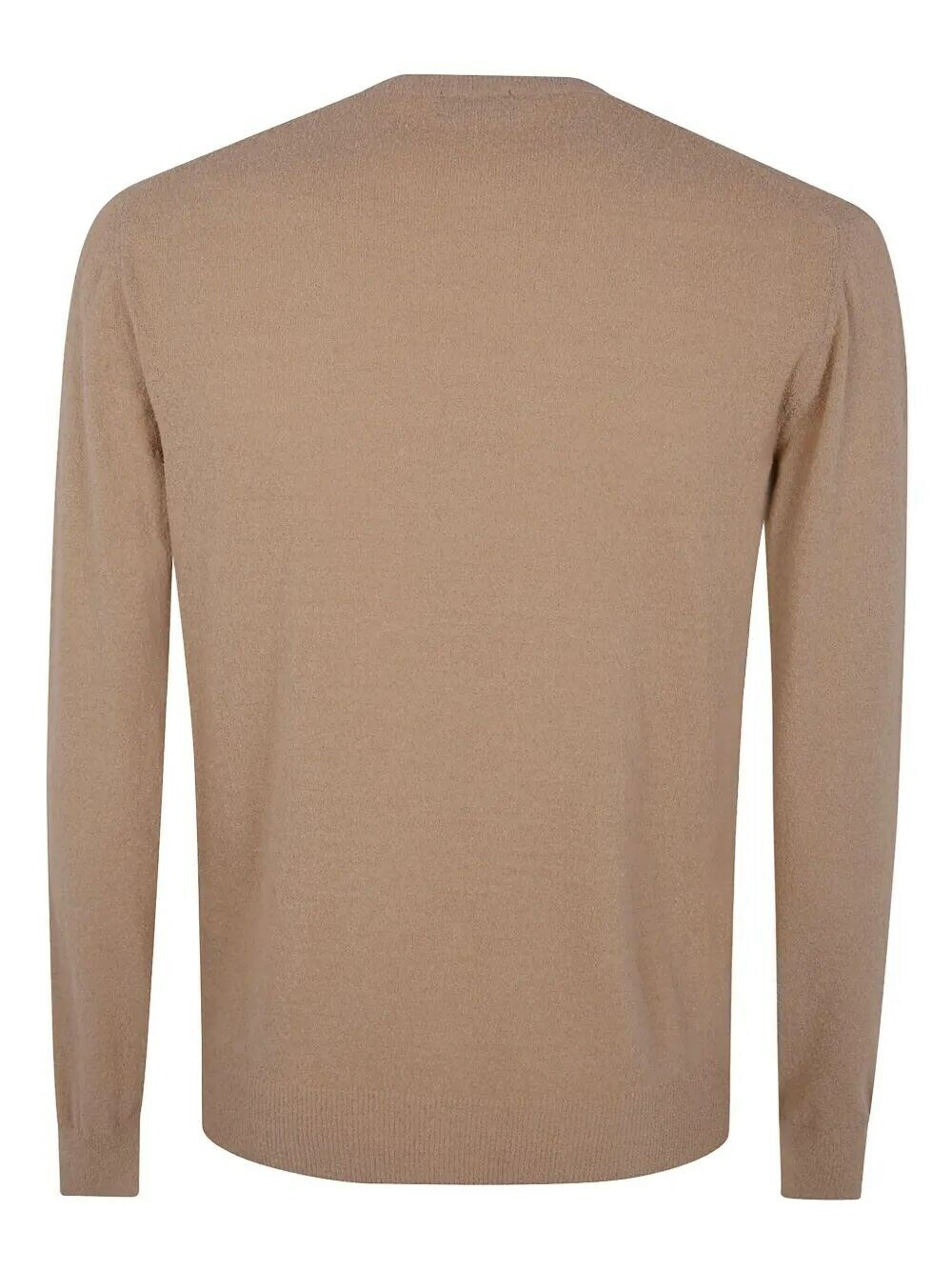 Drumohr Long Sleeves Round Neck Sweater in Beige