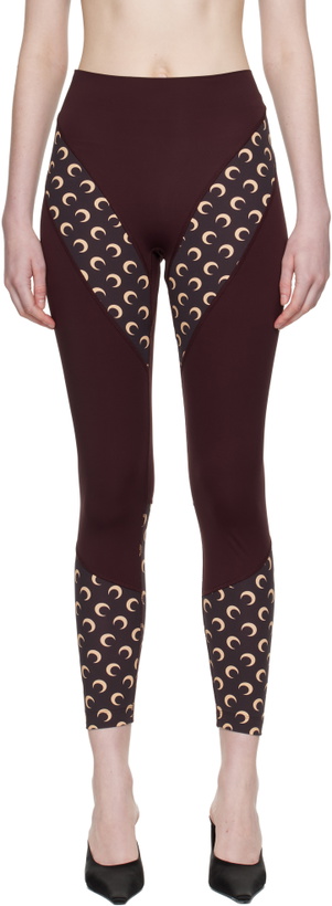 Photo: Marine Serre Burgundy Athleisure Moon Insert Leggings