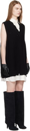 MM6 Maison Margiela Black 'Two in One' Gauge 5 Minidress