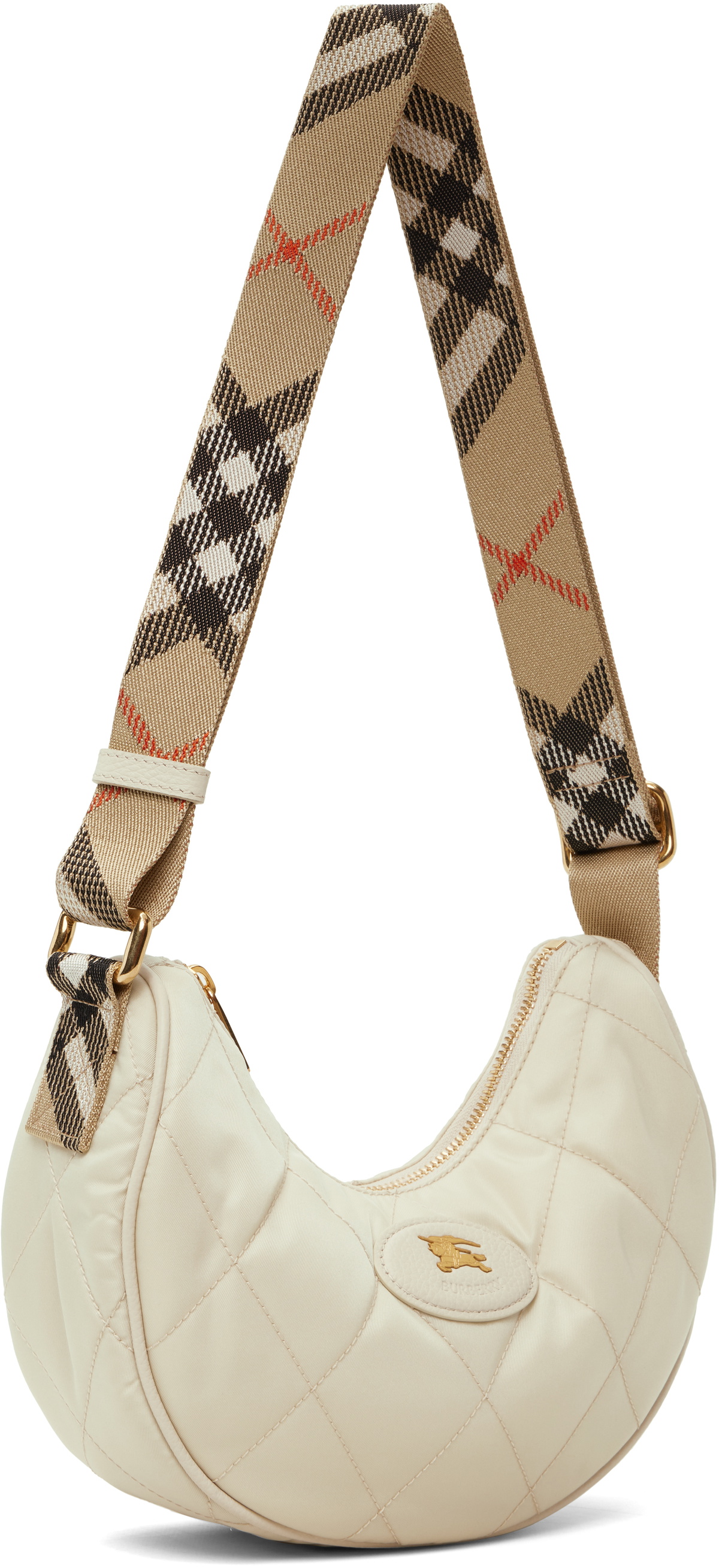 Burberry Off-White Horseshoe Crossbody Bag