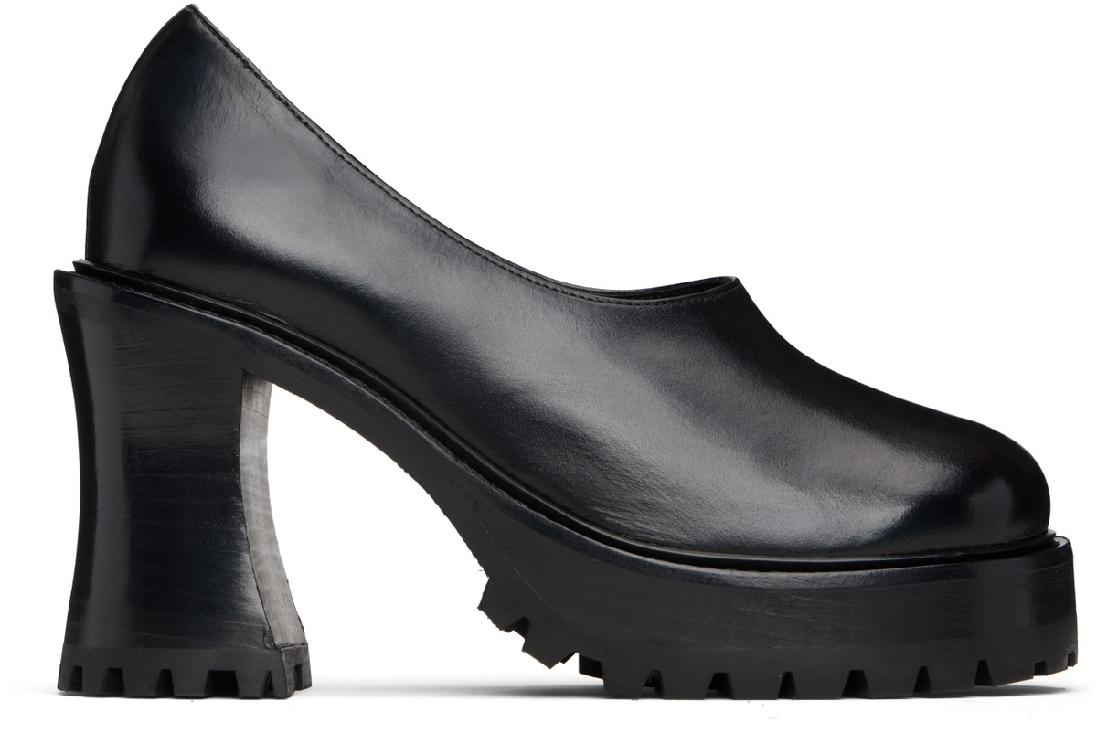 Nicole Saldaña Black Hannah Platform Heels