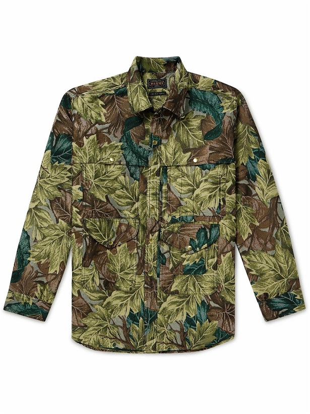 Photo: Beams Plus - Adventure Jacquard-Woven Shirt Jacket - Green
