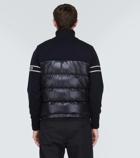 Moncler Down-paneled wool-blend jacket