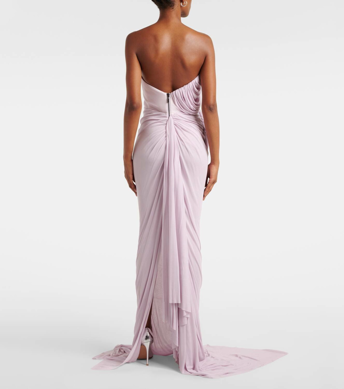 sachin and babi light blue dress Resolute Draped Bonded-Crepe Top By Maticevski main image 0