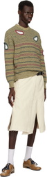 Toga Virilis Off-White Wrap Denim Skirt