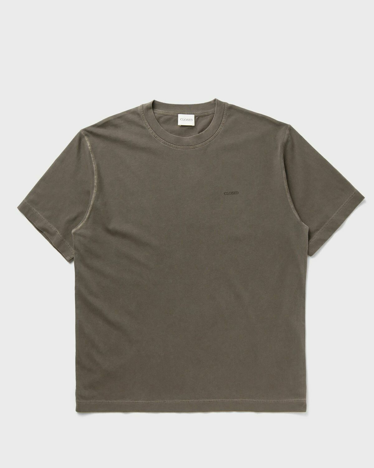 CLOSED LOGO TEE Green Mens Shortsleefe