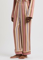 Sleeper Pastelle Striped Satin Pyjama Trousers Pink
