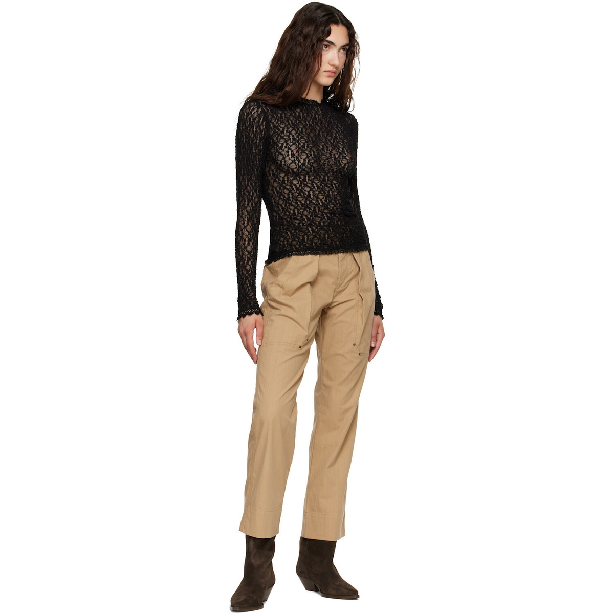 Isabel Marant Khaki Amandine Trousers