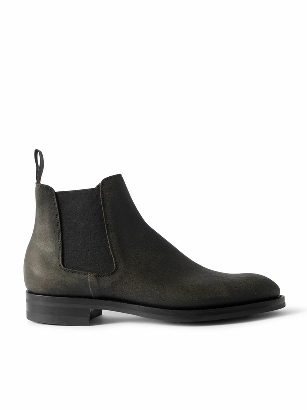 Photo: Edward Green - Govan Waxed-Suede Chelsea Boots - Brown