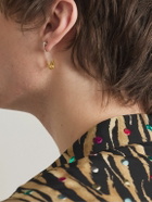 Jam Homemade - Safety Pin Silver, Gold-Plated and Diamond Single Earring