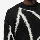 Andersson Bell Men's Reims Intarsia Crew Sweater in Black