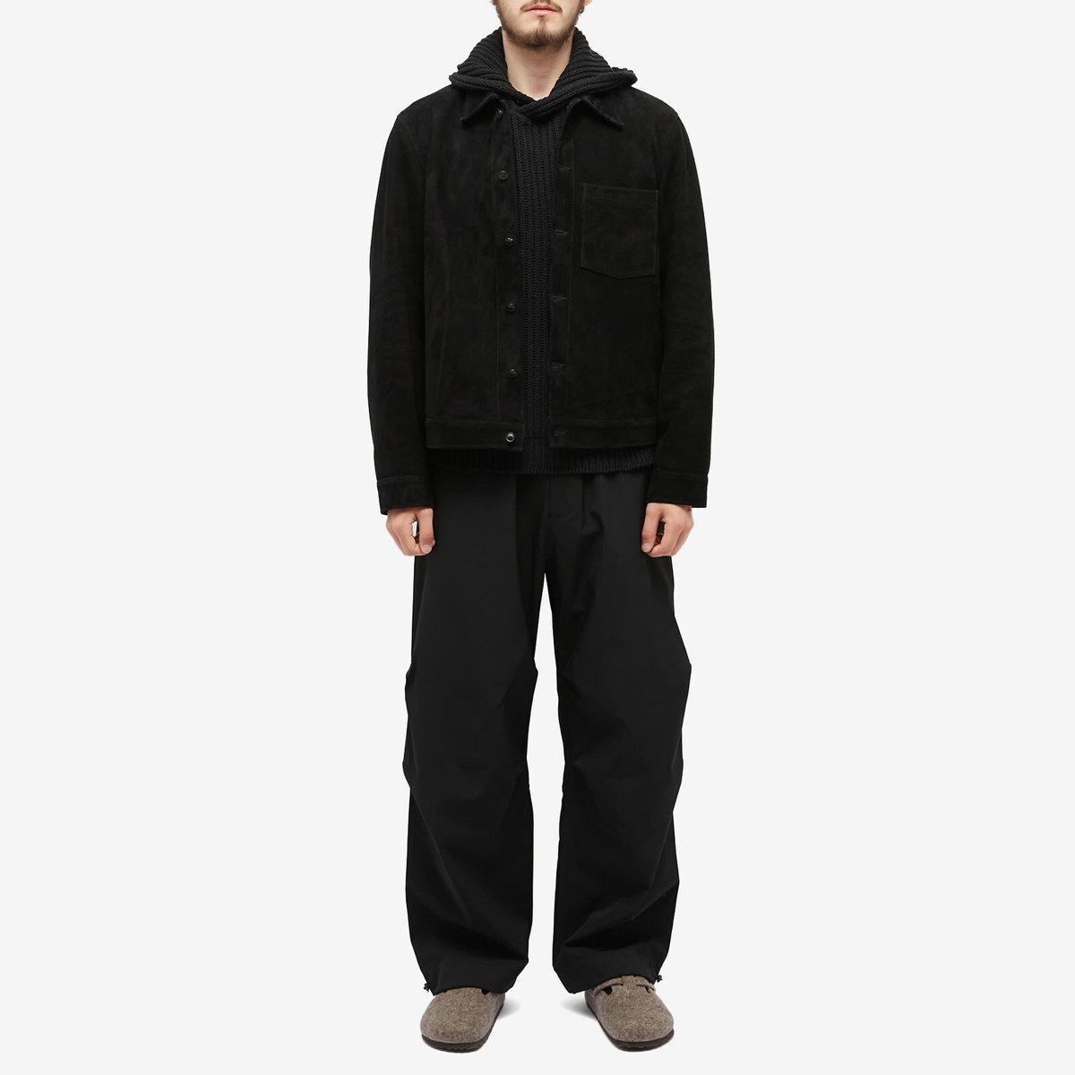 Studio Nicholson Men's Drift Volume Pants in Black Studio Nicholson