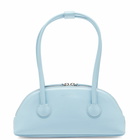 MARGESHERWOOD Women's Bessette Shoulder Bag in Blue Dream Glossy Plain 