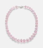 Ileana Makri Beaded necklace with morganite, white topaz, and diamonds
