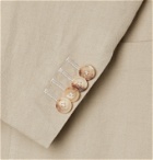 De Petrillo - Unstructured Herringbone Cotton and Linen-Blend Blazer - Neutrals