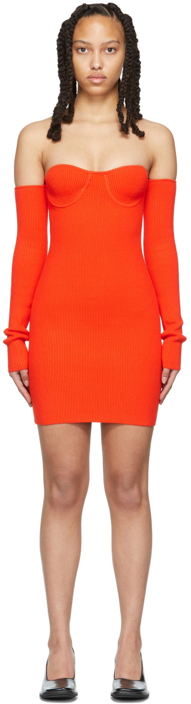 Helmut Lang Orange Dress