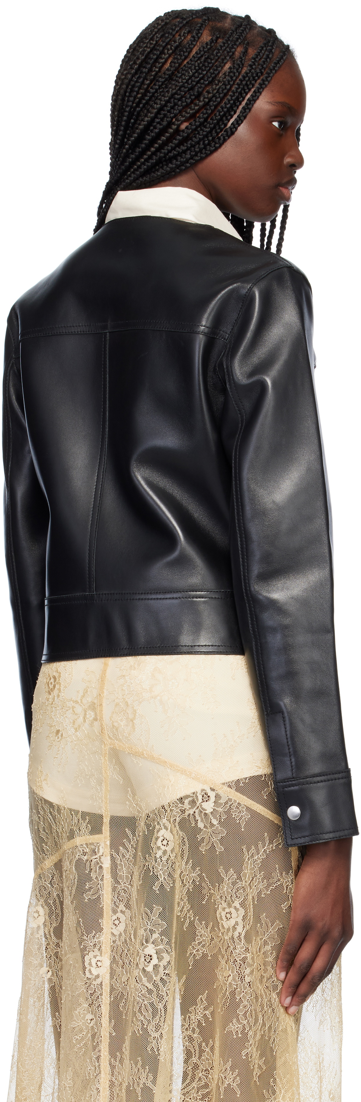 Stand Studio Black Cassie Leather Jacket