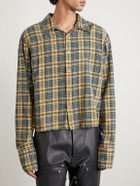 424 - HOORSENBUHS Checked Cotton-Blend Flannel Shirt - Yellow