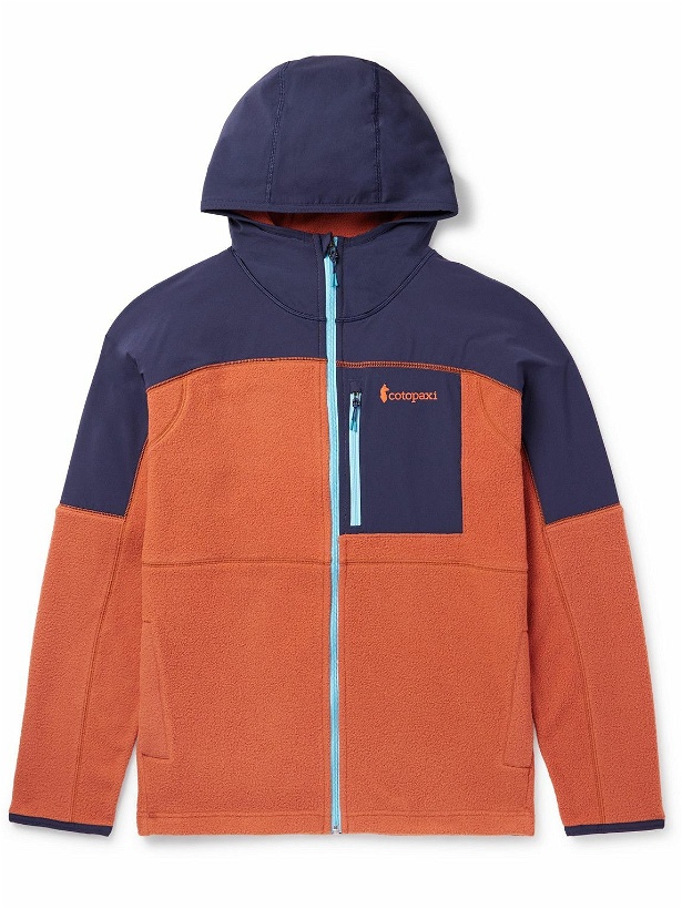 Photo: Cotopaxi - Abrazo Shell-Trimmed Recycled-Fleece Hooded Jacket - Orange