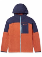 Cotopaxi - Abrazo Shell-Trimmed Recycled-Fleece Hooded Jacket - Orange