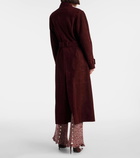 Nour Hammour Tate suede trench coat