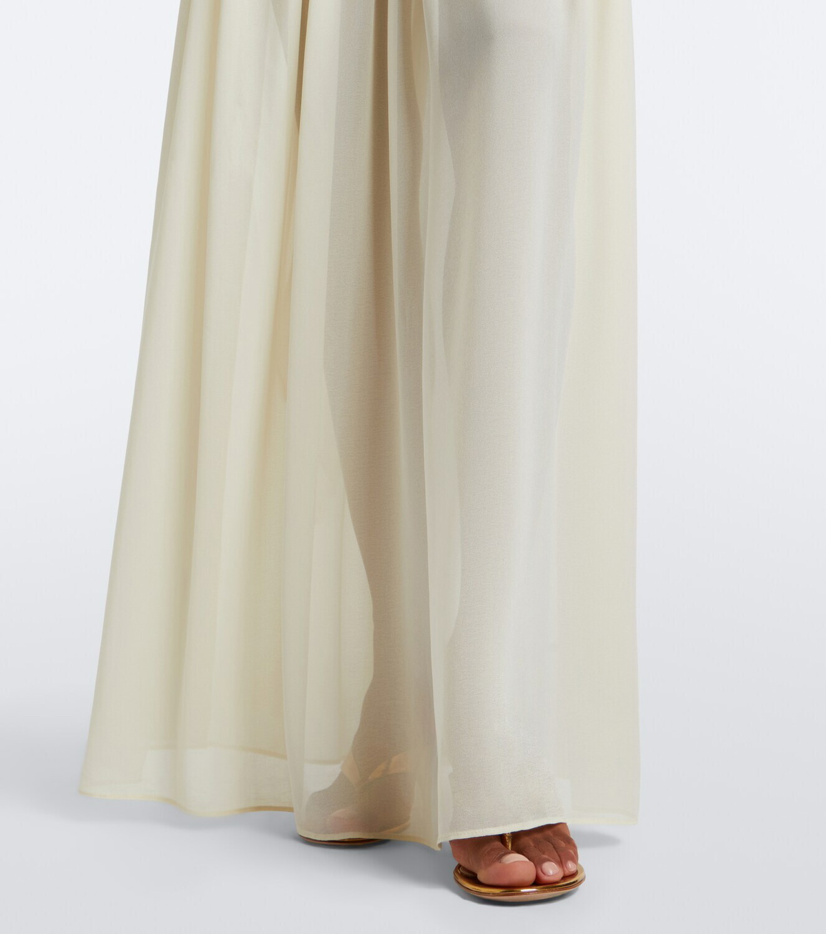 De La Vali Cruz draped chiffon maxi dress